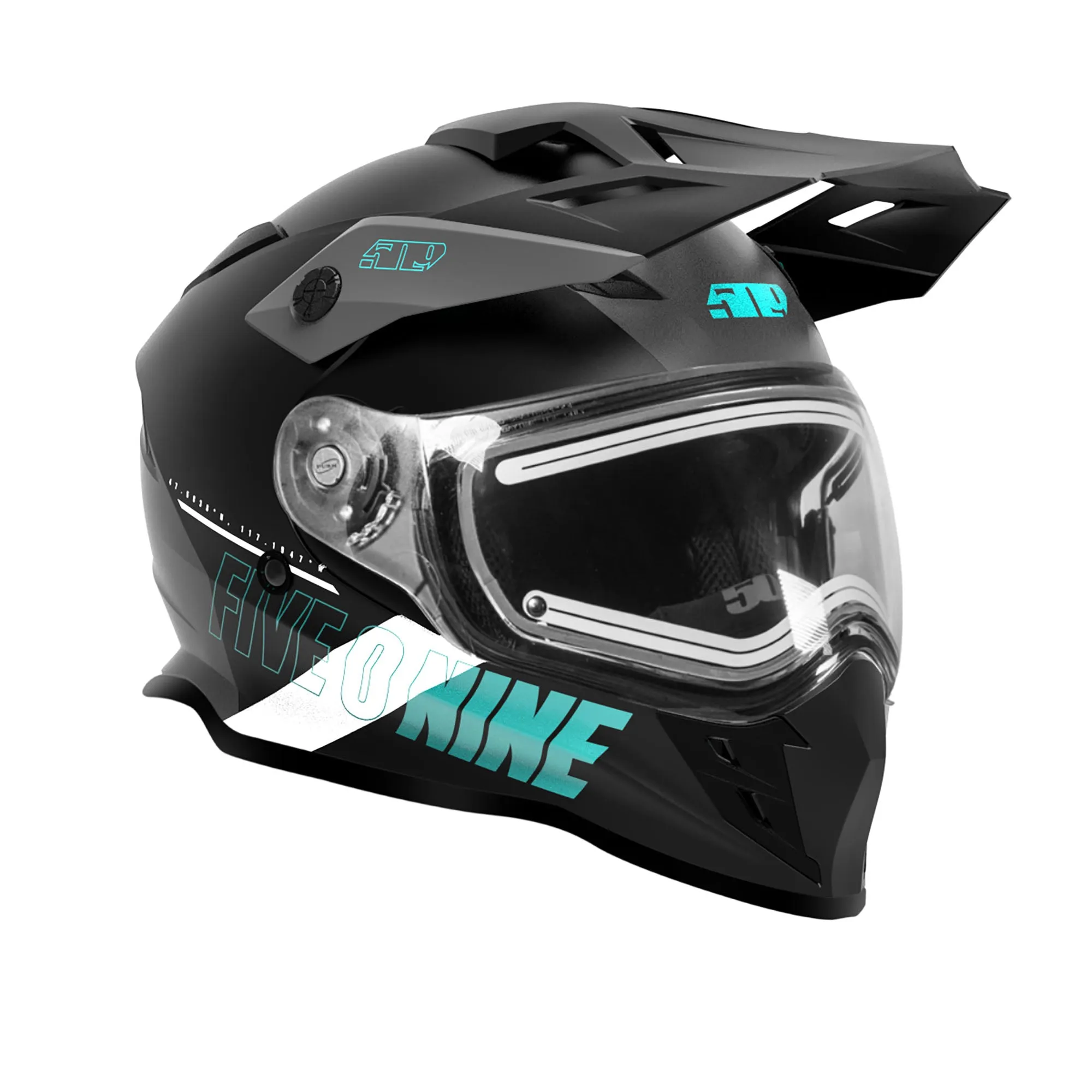 509  Delta R3L Ignite Snowmobile Helmet Fidlock Dual Electric Shield Emerald FMVSS 218