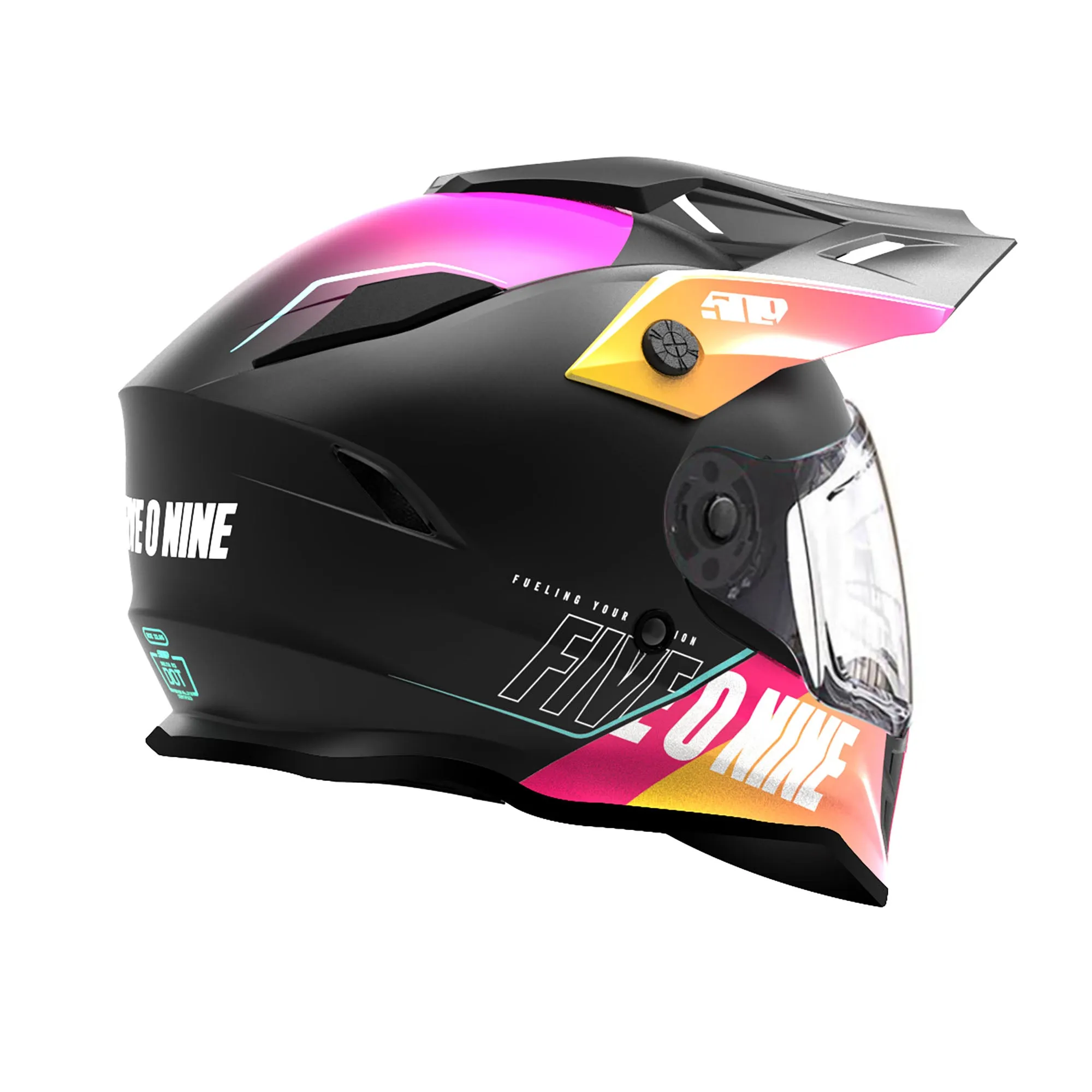 509  Delta R3L Ignite Snowmobile Helmet Fidlock Dual Electric Shield Oil Slick FMVSS 218