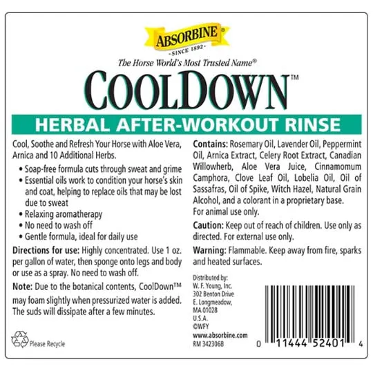 Absorbine CoolDown Herbal After-Workout Rinse- 32oz.