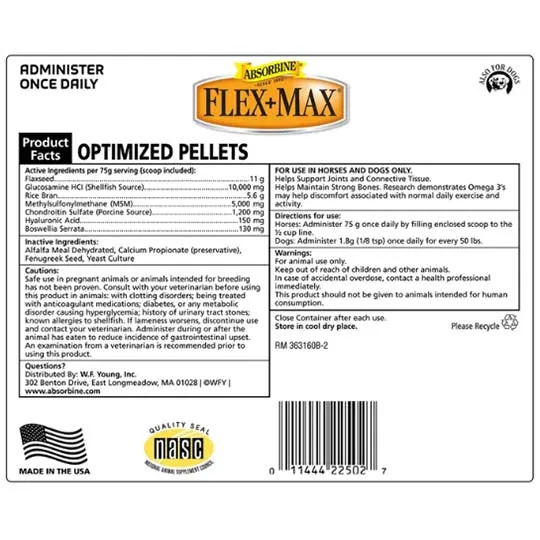 Absorbine Flex Max Advanced Joint Health Supplement- 5lb