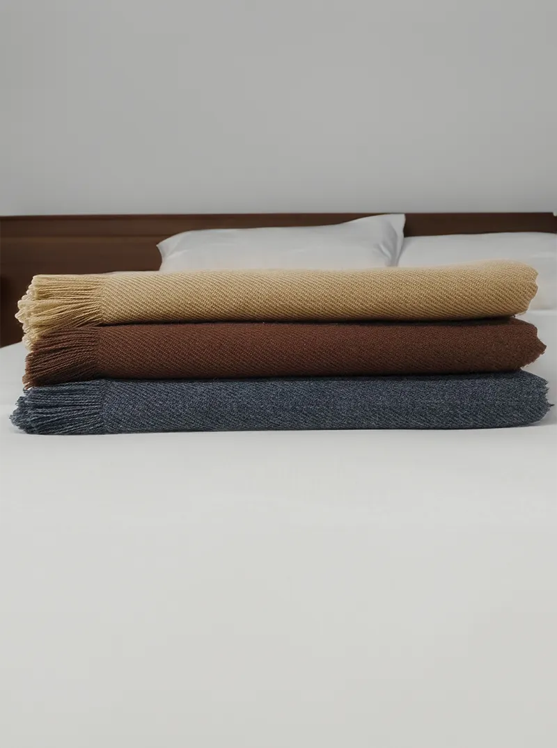 Alpaca Throw Blanket | Grey with Fringes
