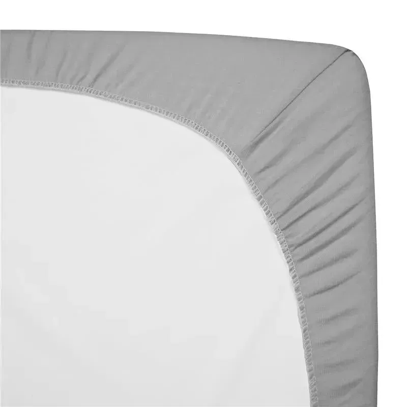 American Baby -100% Cotton Knit 5.7 Oz Value Jersey Fitted Bassinet Sheet 15 X 33 X 4, Grey Alphabet