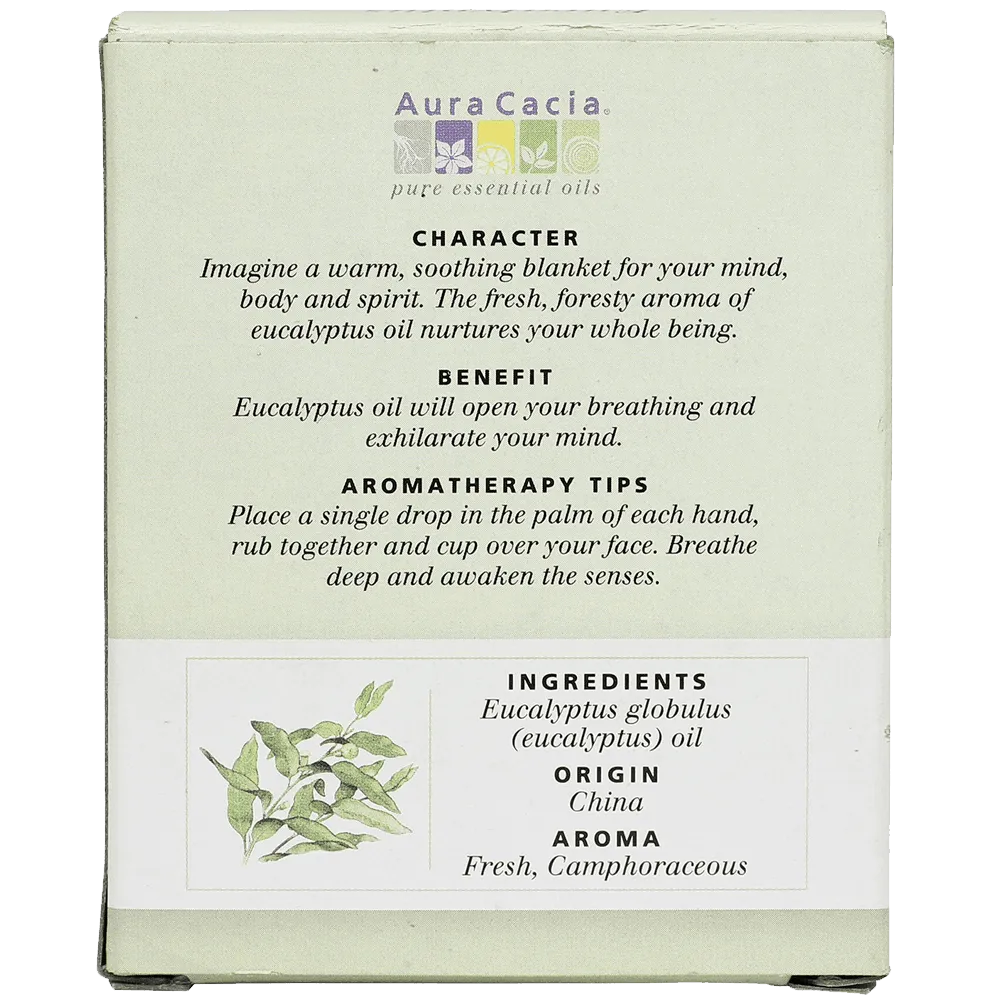 Aura Cacia Organic Essential Oil Eucalyptus 0.5 Ounce