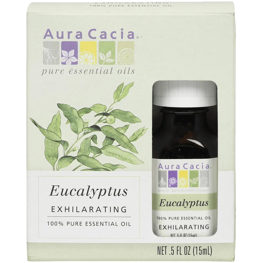 Aura Cacia Organic Essential Oil Eucalyptus 0.5 Ounce