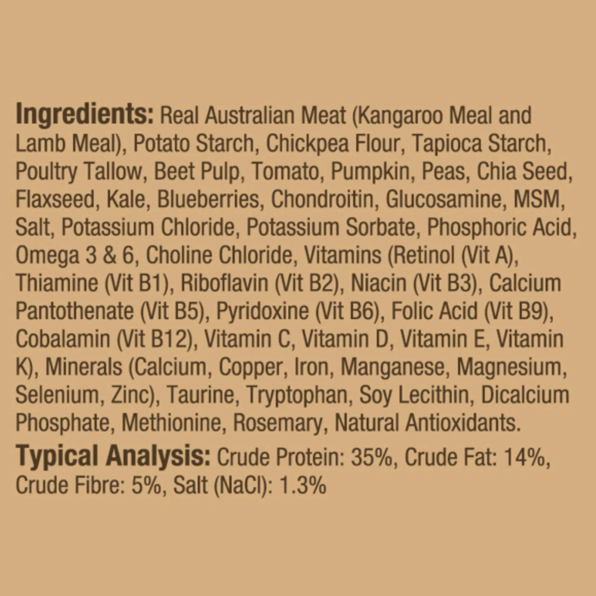 Australian Naturals Kangaroo with Garden vegetables Treats for Cats 100g