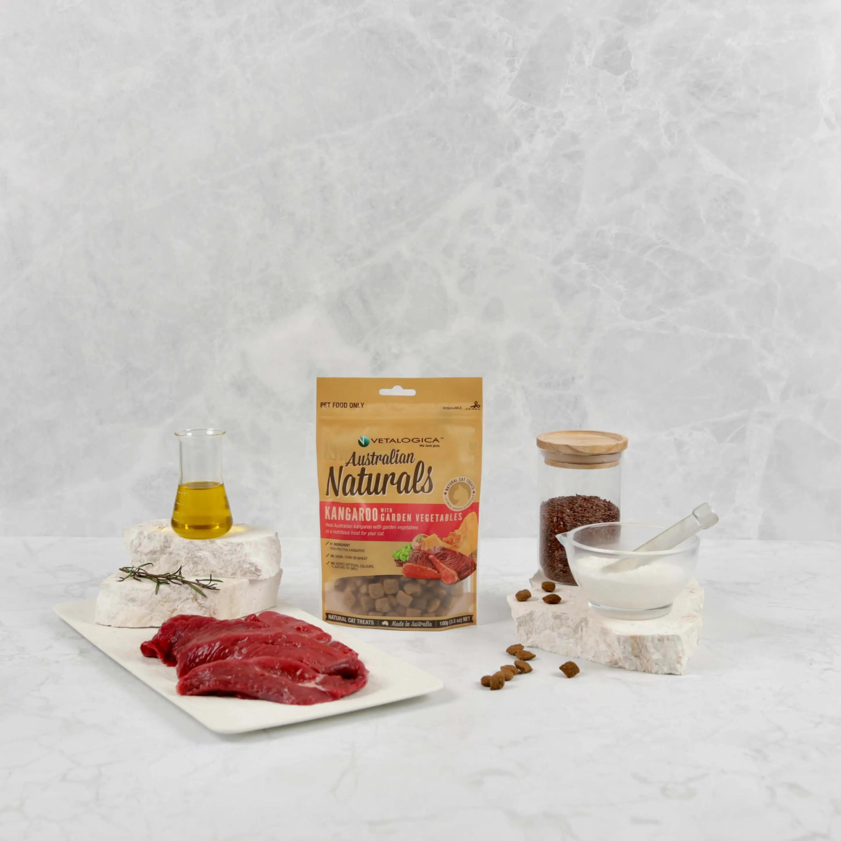 Australian Naturals Kangaroo with Garden vegetables Treats for Cats 100g