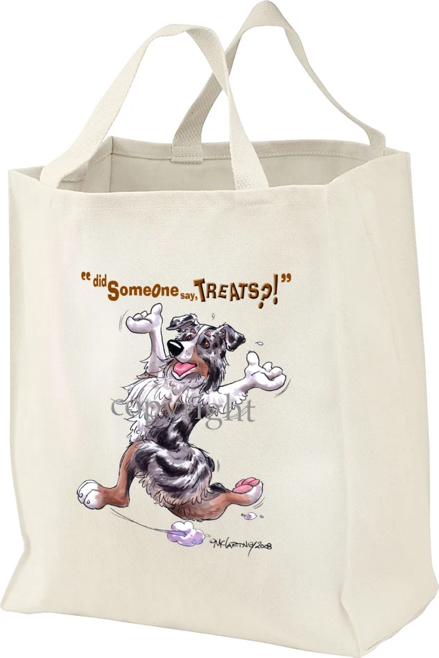 Australian Shepherd  Blue Merle - Treats - Tote Bag