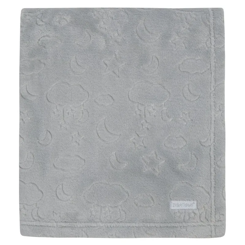 BABY EMBOSSED MOONS & STARS PLUSH BLANKET (75 x 90 cm) (PK6) 19C243