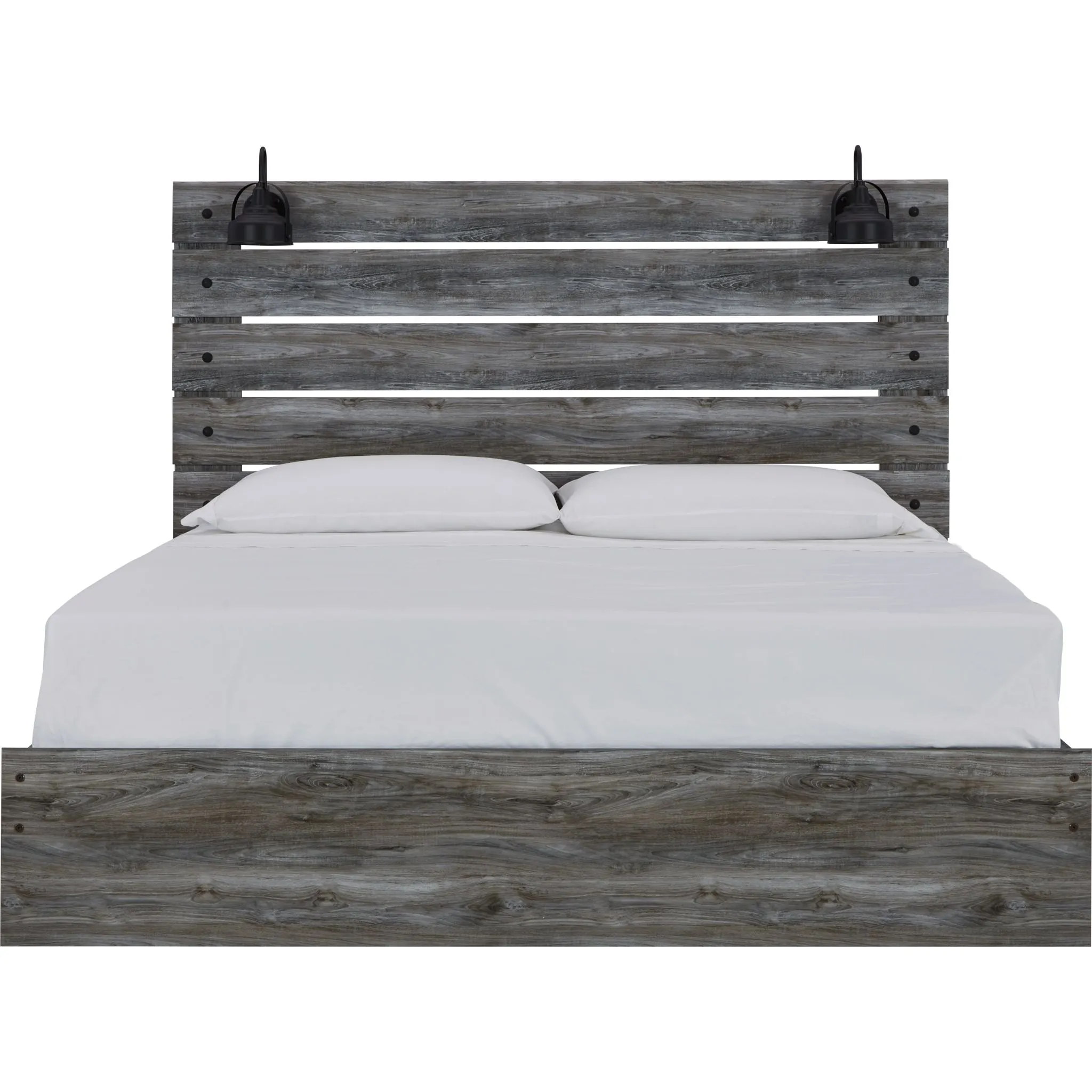 Baystorm 3 Piece King Panel Bed - Gray