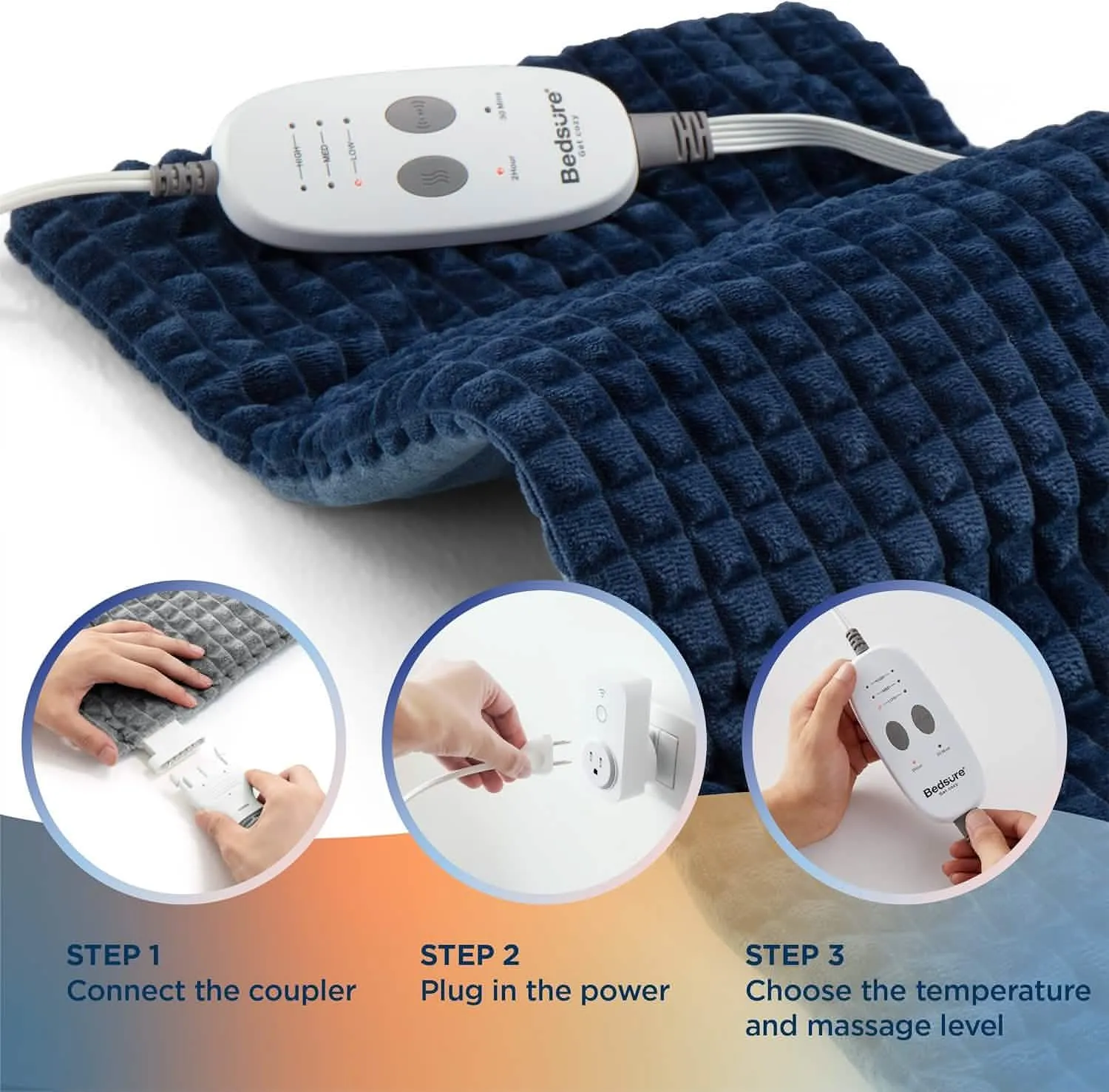 Bedsure Weighted Heating Pad with Massager