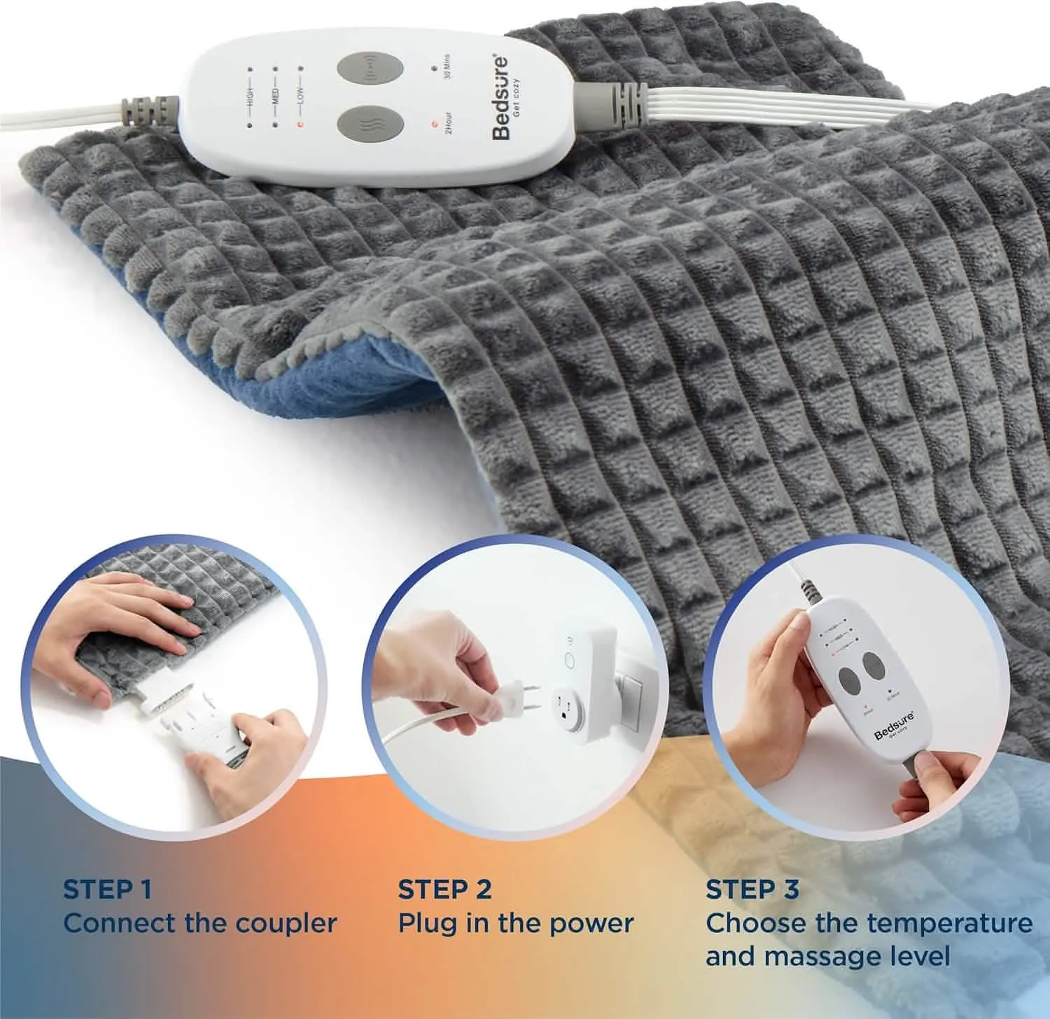Bedsure Weighted Heating Pad with Massager