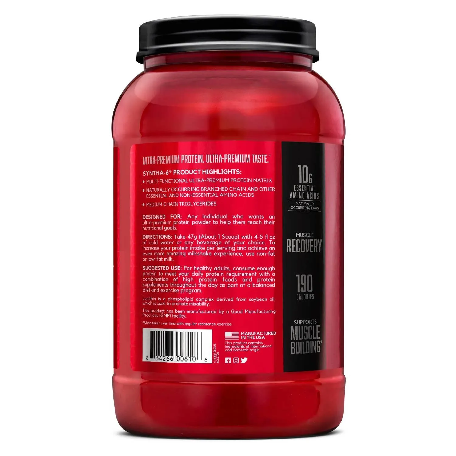 BSN - Syntha-6 Isolate Protein Powder Mix Vanilla Ice Cream - 2.91 lb
