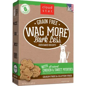 BUY 2 GET 1 FREE: Cloud Star Wag More Bark Less Oven Baked Chicken and Sweet Potatoes Dog Treats 14oz