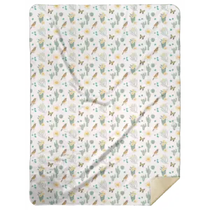 Cactus Blossom Plush Throw Blanket 60x80