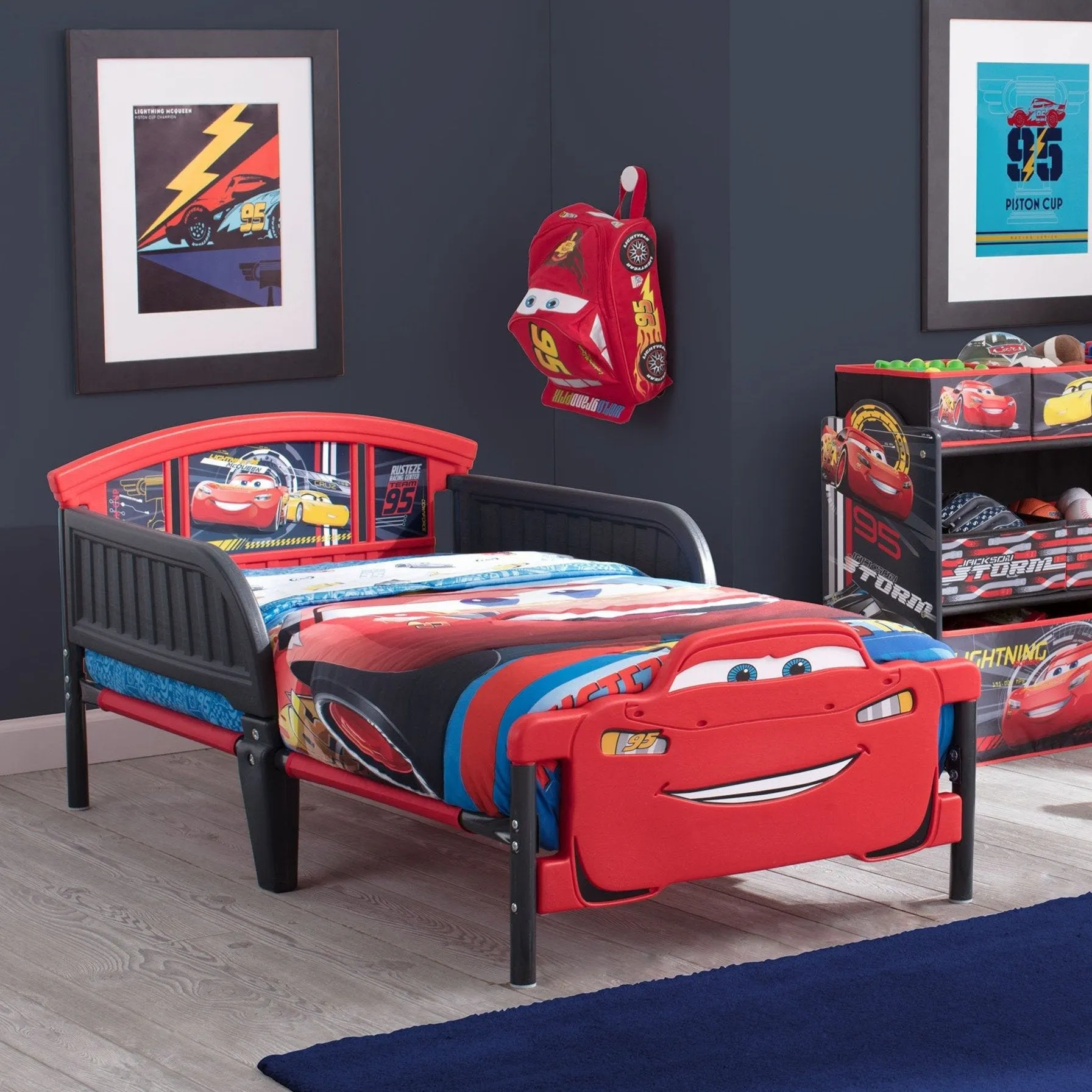 Cars 3D-Footboard Toddler Bed