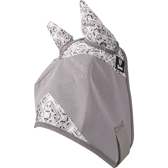 Cashel Pattered Crusader Average Horse Sized Fly Mask with Ears- Tundra