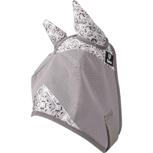 Cashel Pattered Crusader Average Horse Sized Fly Mask with Ears- Tundra