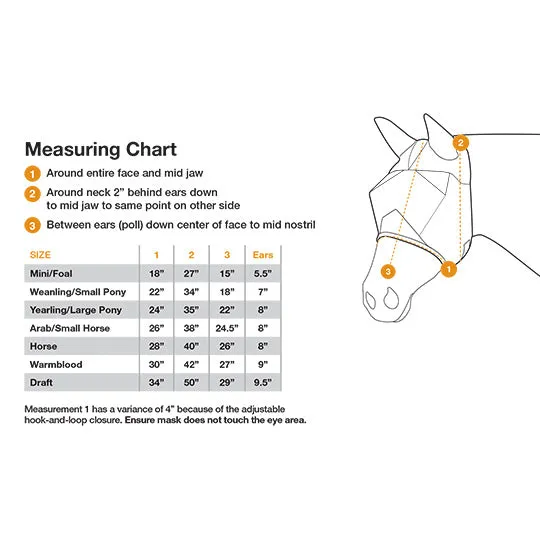 Cashel Pattered Crusader Average Horse Sized Fly Mask with Ears- Tundra