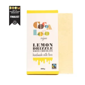 Cocoa Loco Lemon Drizzle White Chocolate Bar 100g
