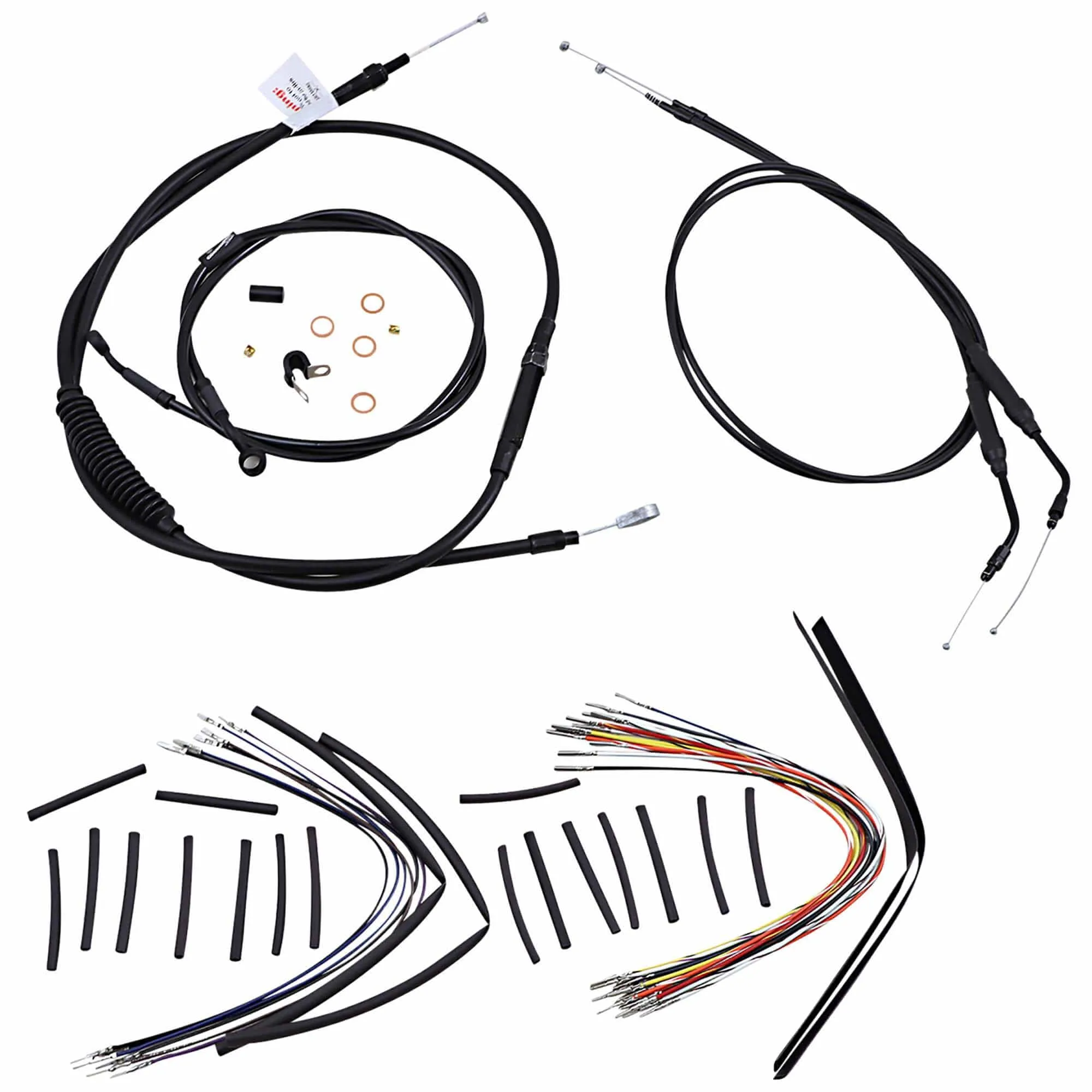 Complete Handlebar Cable/Brake Line Kit for 14" T-Bar Handlebars 04-06 XL Single Disc