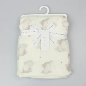 Cream Elephant Sherpa Blanket