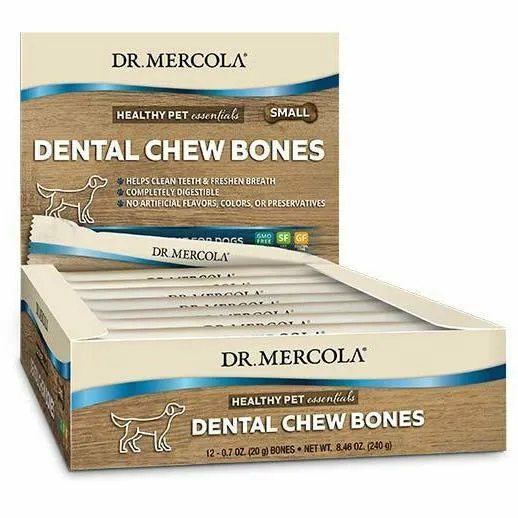 Dog Dental Chew Bones Small 0.77oz 12 pk By Dr. Mercola