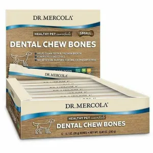 Dog Dental Chew Bones Small 0.77oz 12 pk By Dr. Mercola