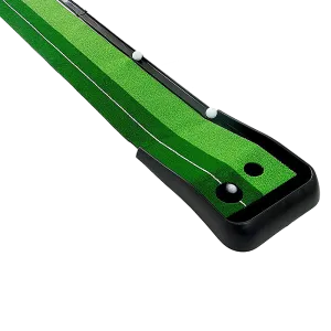 Durable Indoor-Outdoor Putting Green Mat 2 Holes, Putter & Balls