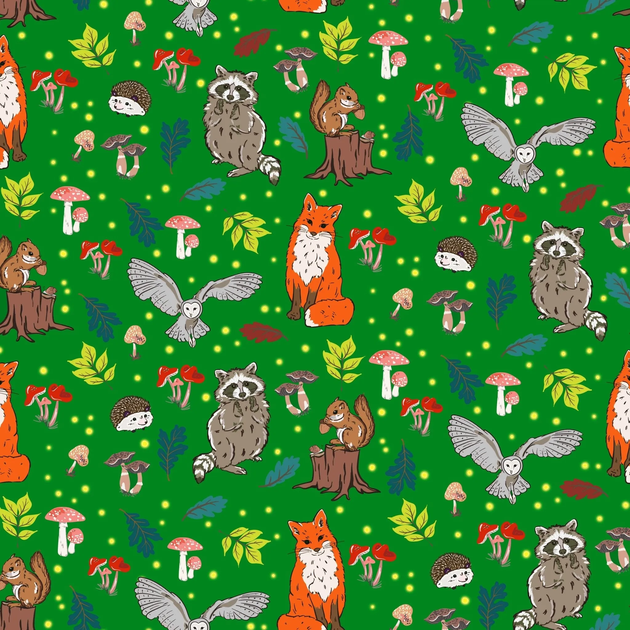 Enchanted Forest Woodland Animals Footie (NB-3T)