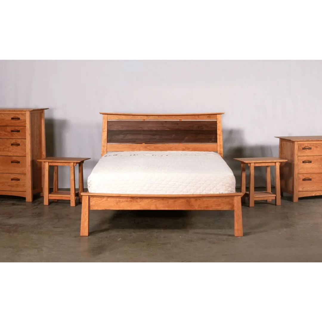 Enso Platform Bed Frame and Headboard - Solid Wood Modern Bed Frame