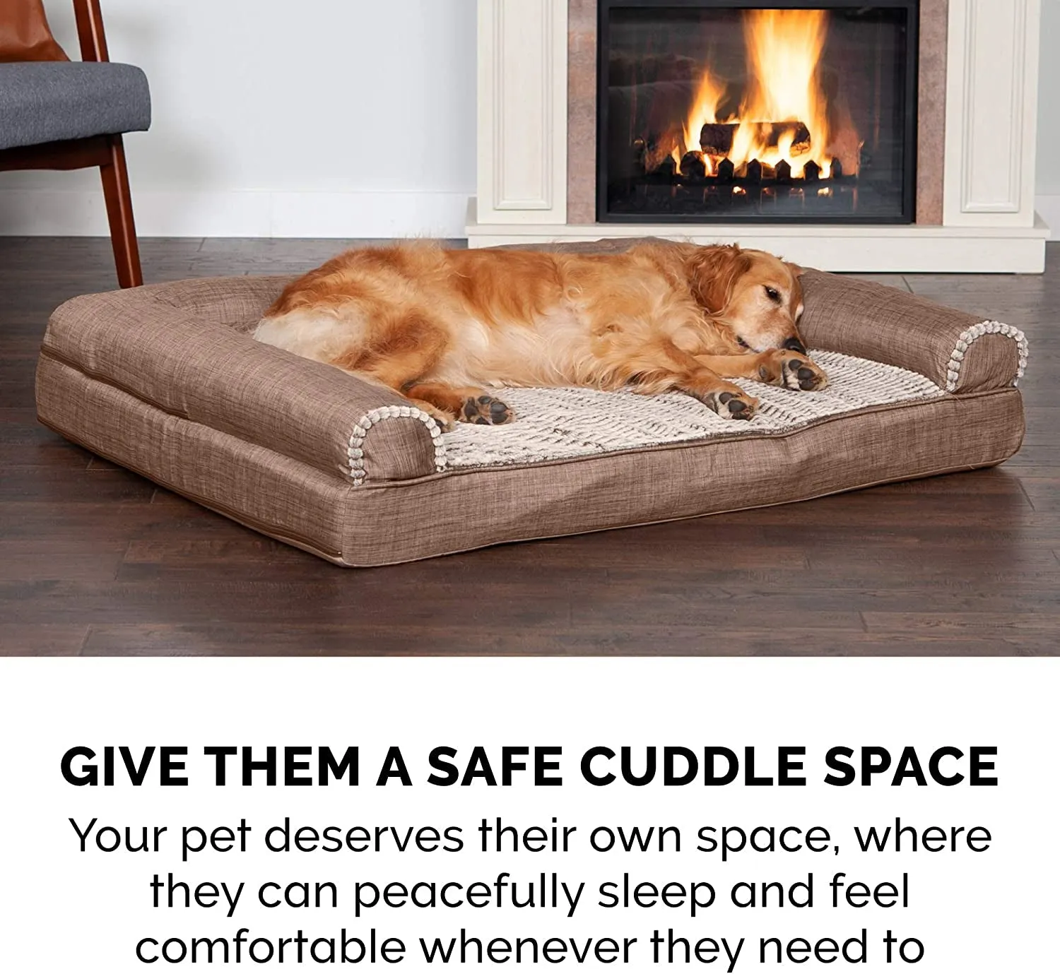 Furhaven Orthopedic Dog Bed for Large Dogs for Dogs up to 95 Lbs!