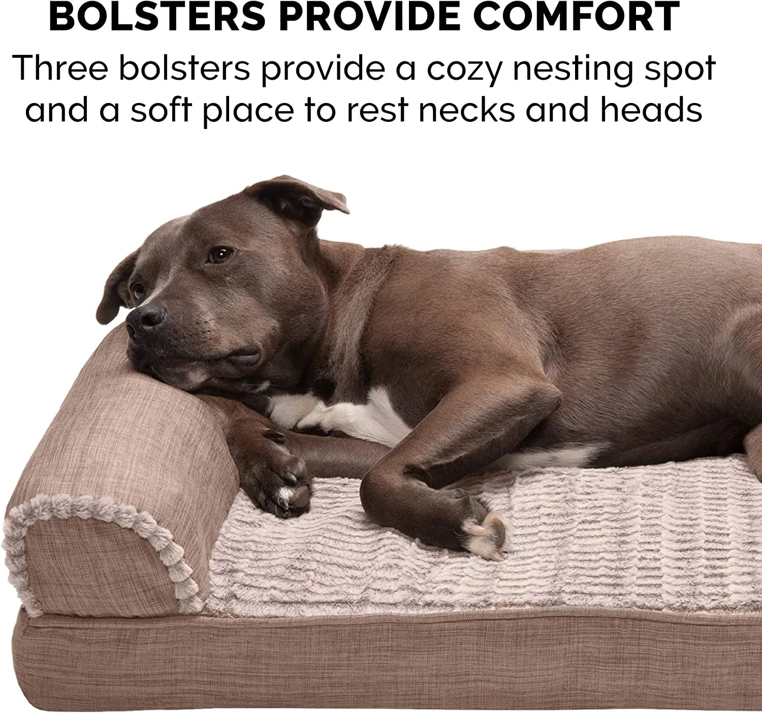 Furhaven Orthopedic Dog Bed for Large Dogs for Dogs up to 95 Lbs!