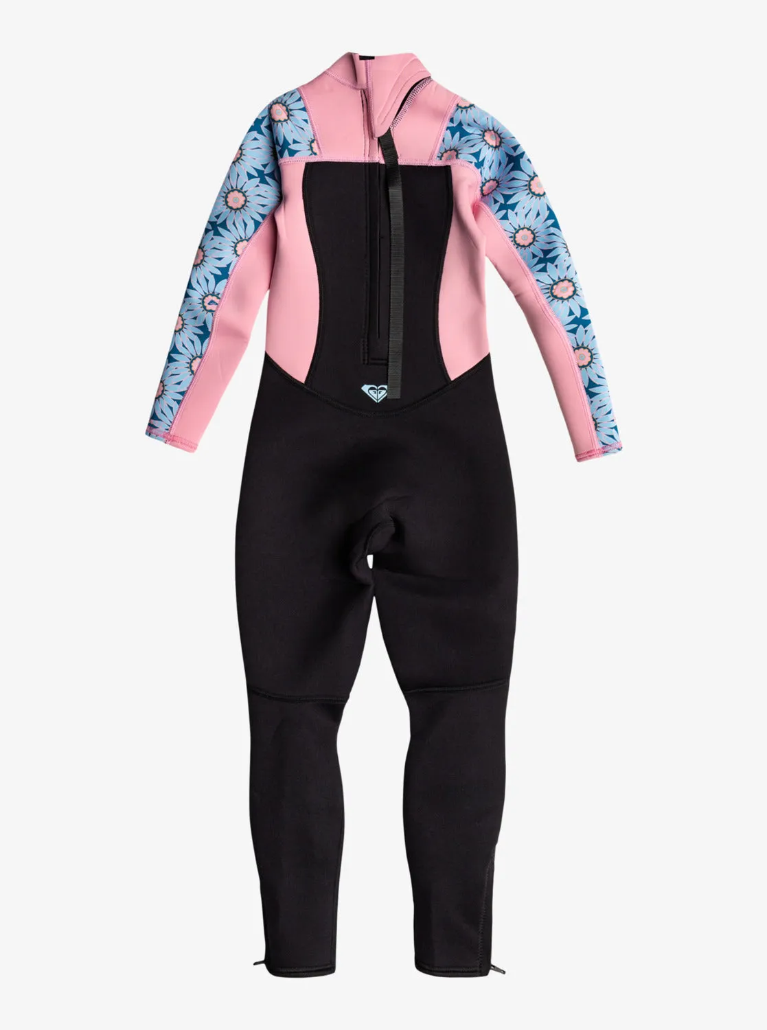 Girls 2-7 3/2mm Prologue Back Zip Wetsuit - Crystal Teal Sol Flower