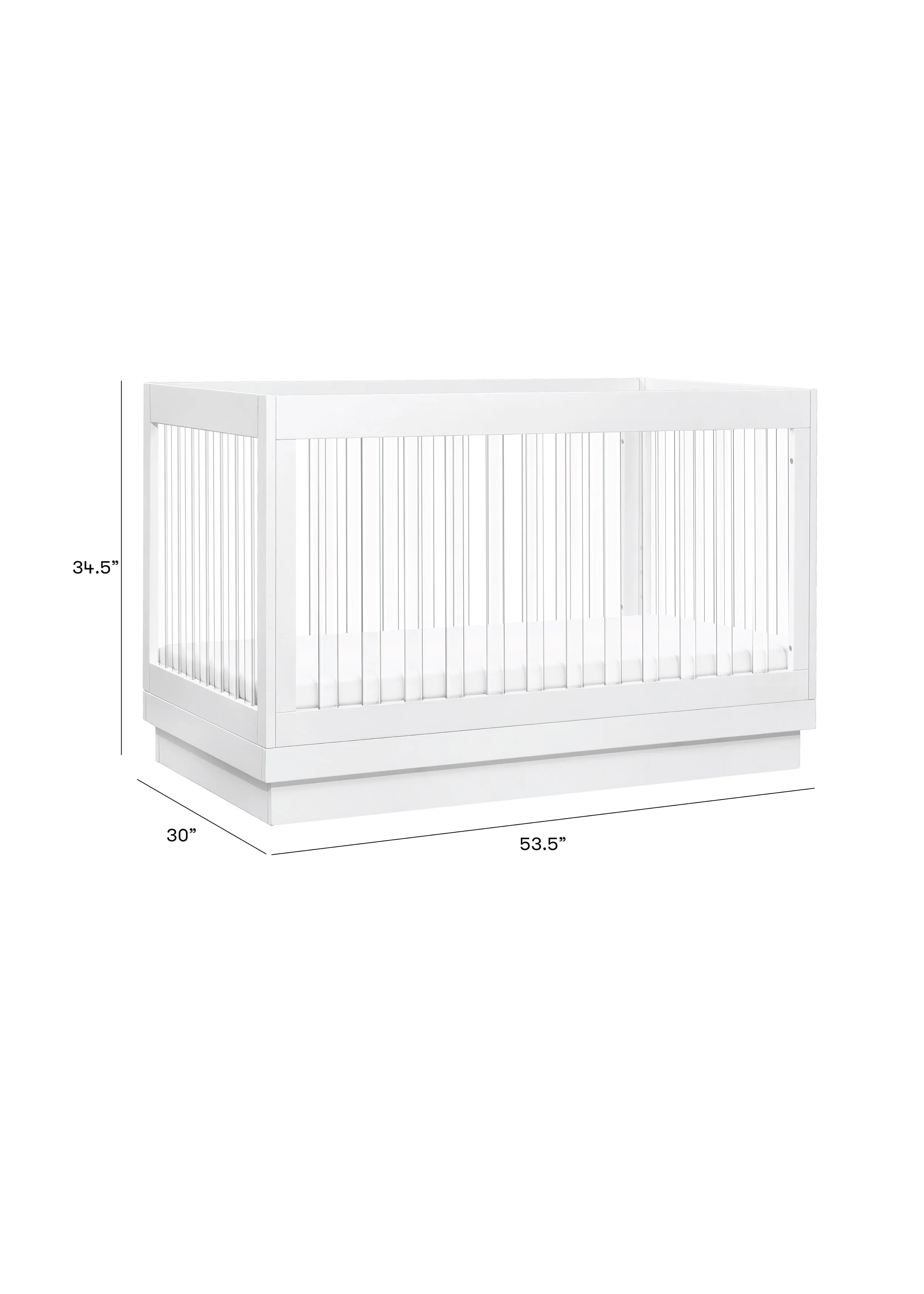 HARLOW 3-IN-1 CONVERTIBLE CRIB WITH TODDLER BED CONVERSION KIT