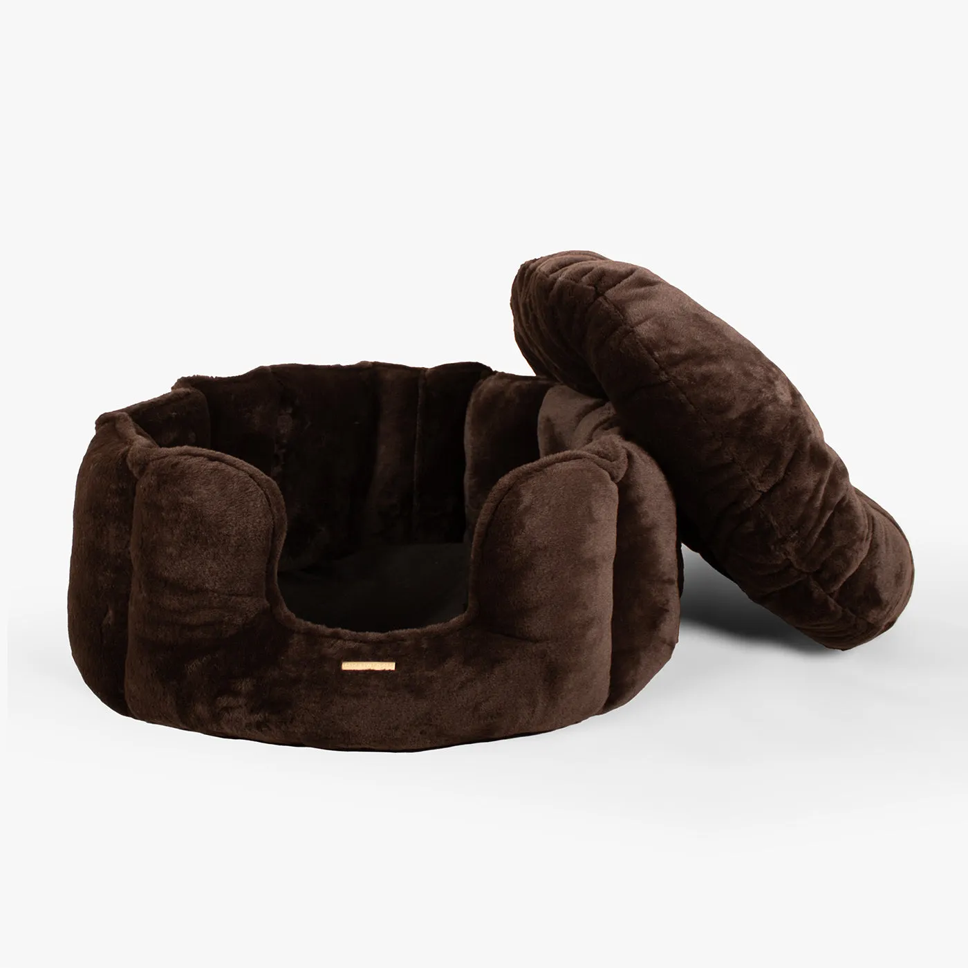 High Wall Bed in Calming Anti-Anxiety Dusk Faux Fur by Lords & Labradors