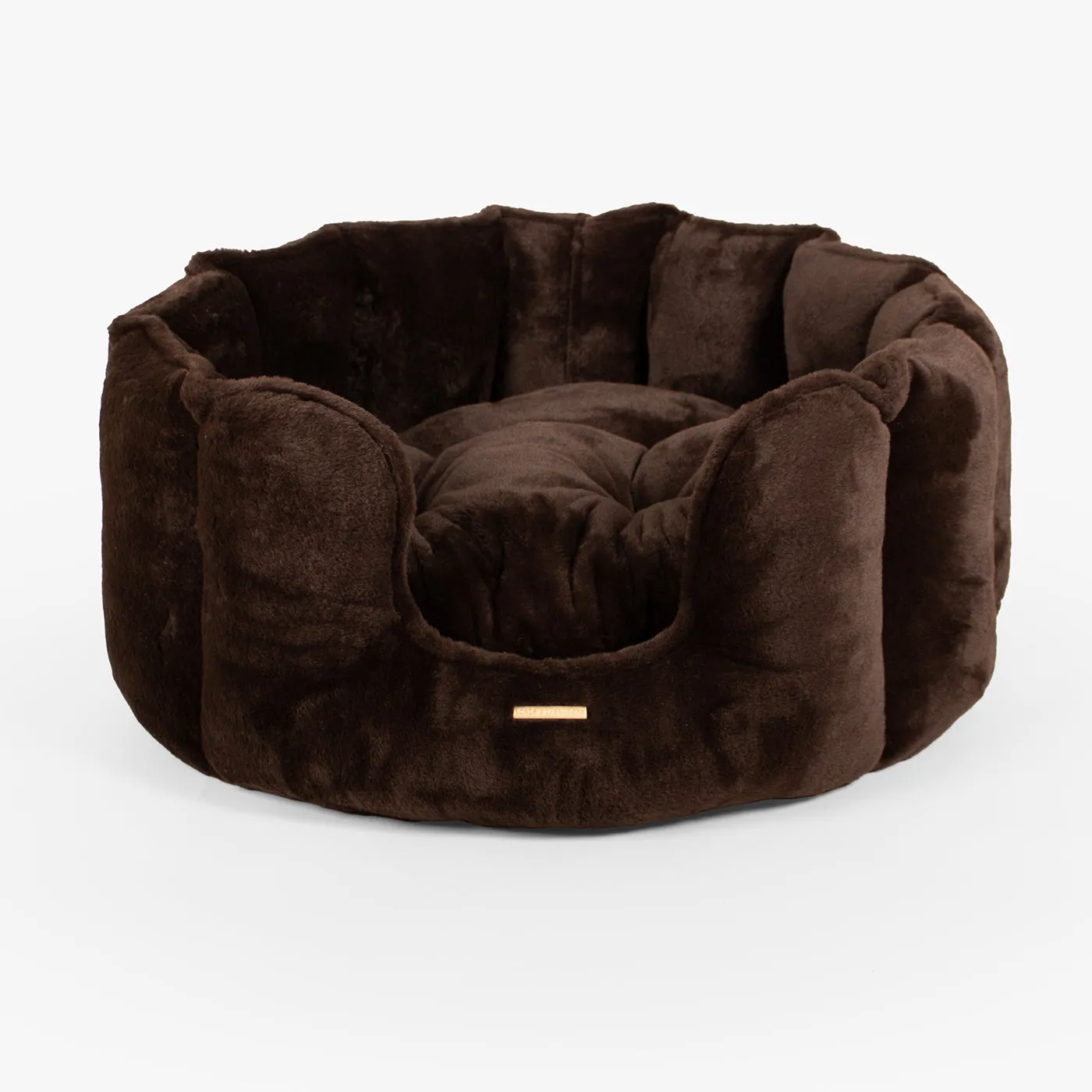 High Wall Bed in Calming Anti-Anxiety Dusk Faux Fur by Lords & Labradors