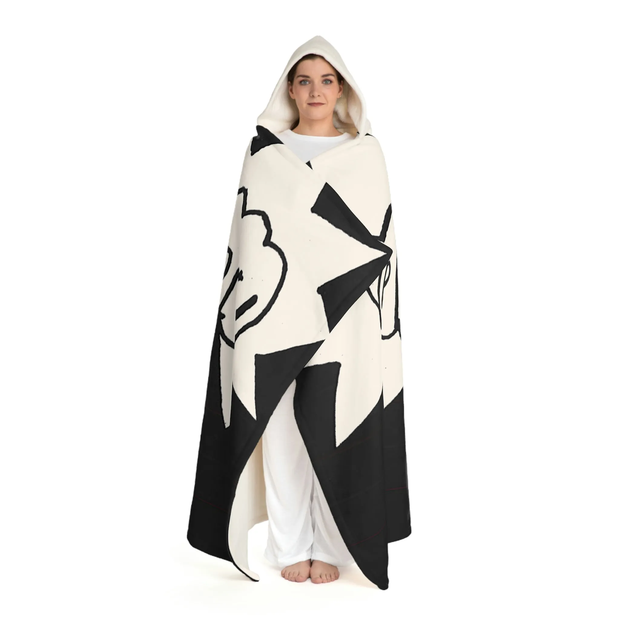 Hooded Sherpa Fleece Blanket