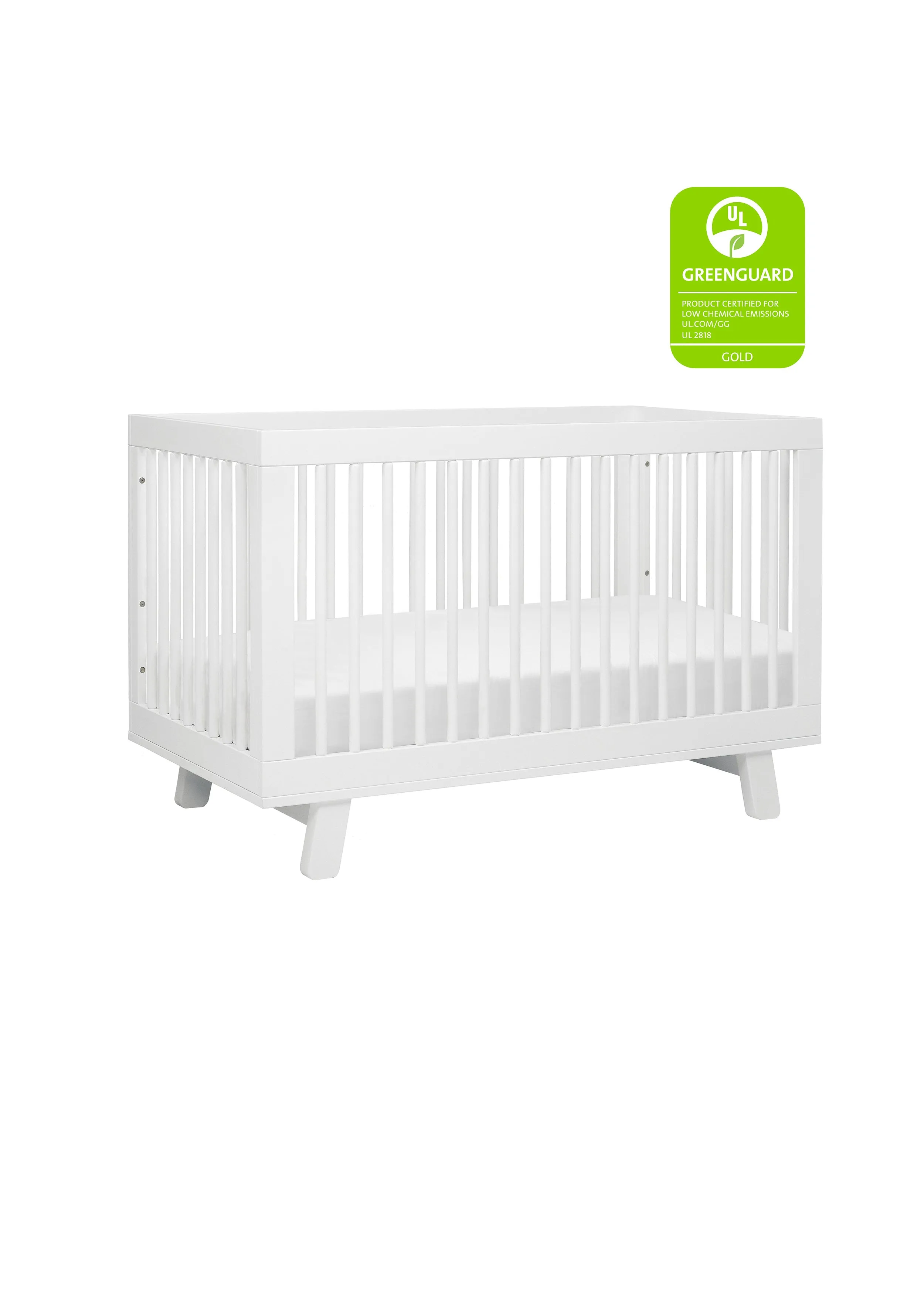 HUDSON 3-IN-1 CONVERTIBLE CRIB WITH TODDLER BED CONVERSION KIT - WHITE