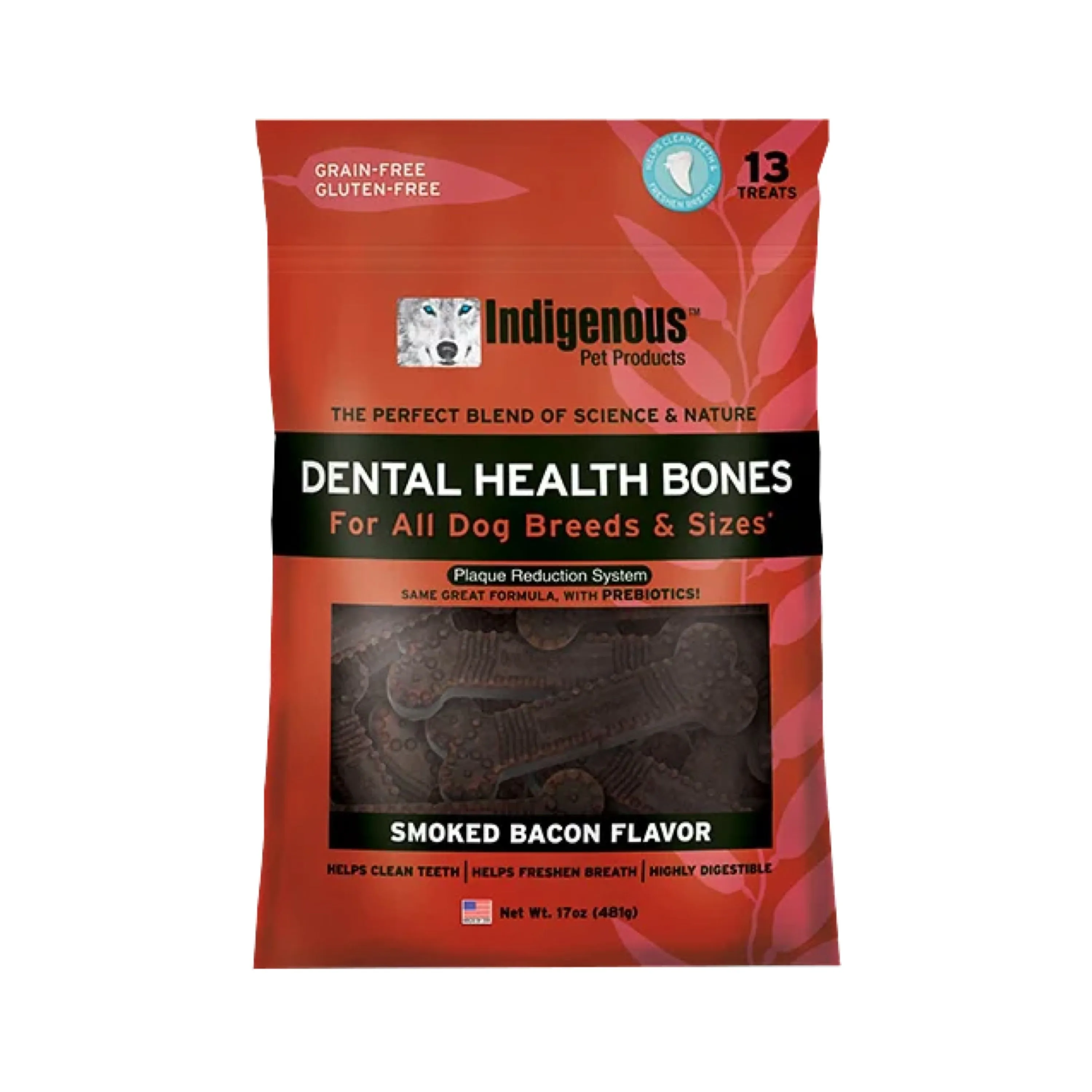 Indigenous Dental Chews Smoked Bacon Flavor 17oz