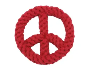Jax & Bones Red Peace Sign Rope Dog Toy