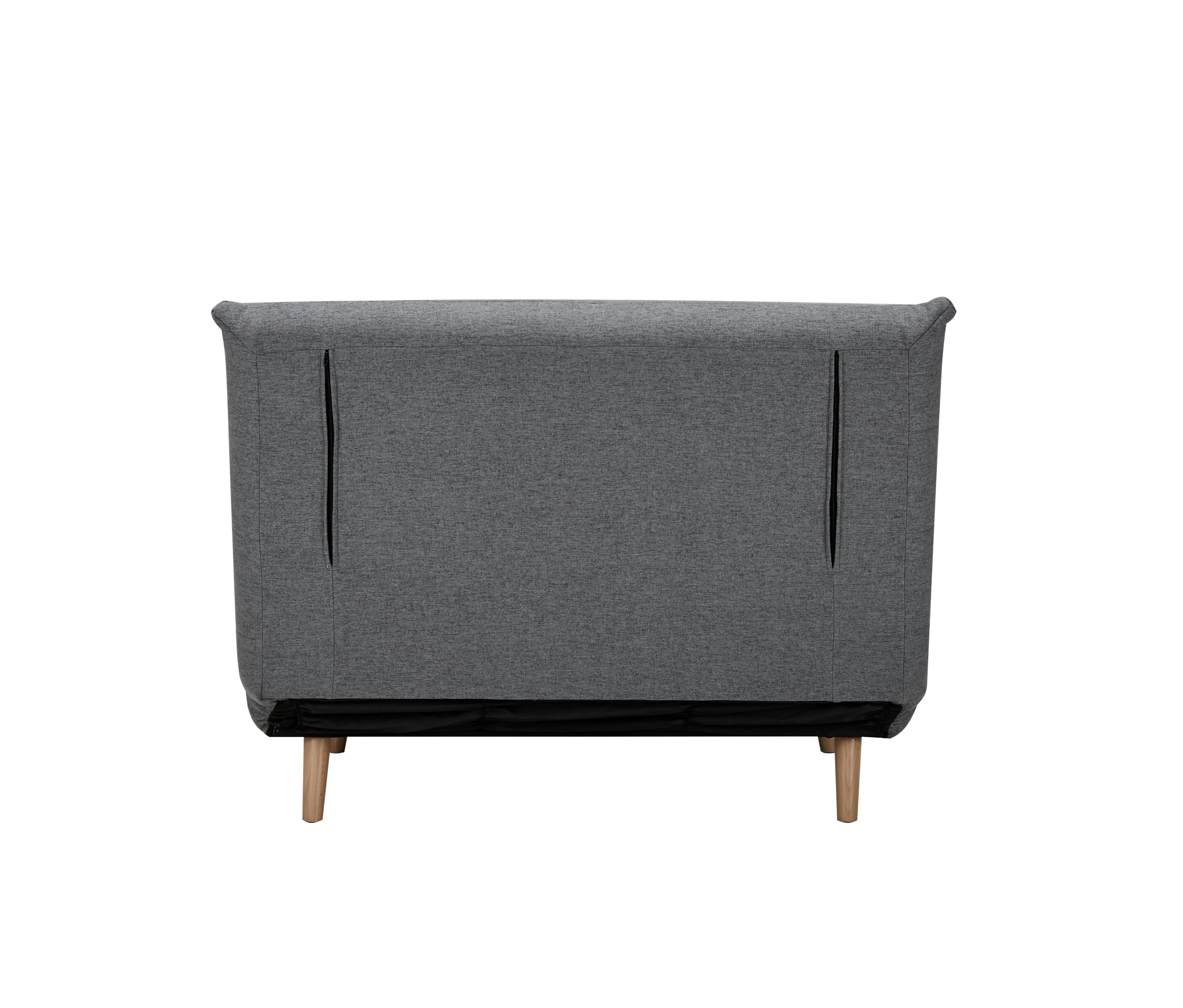 Kenny Fabric Sofa Bed - Dark Grey/Beige
