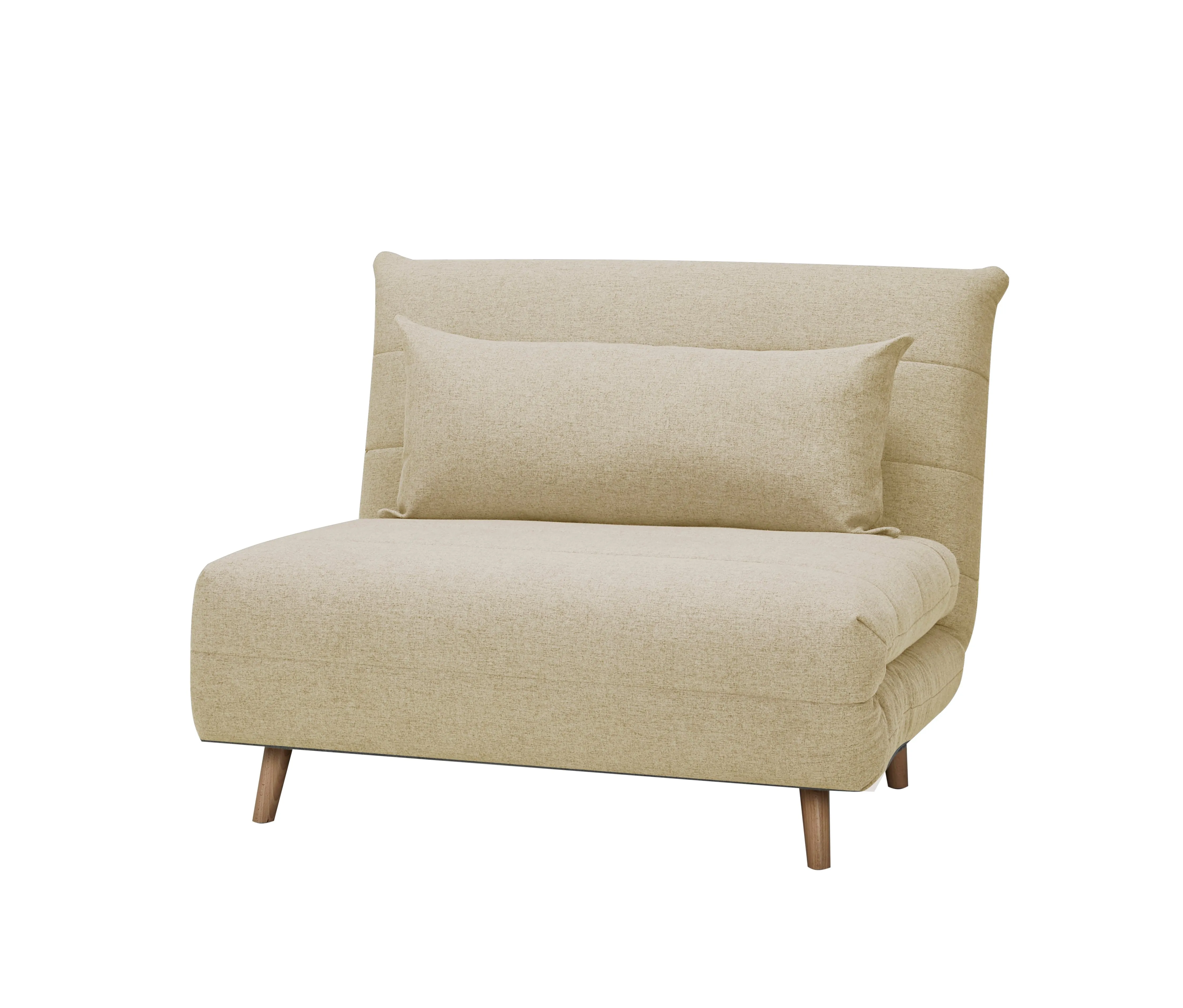 Kenny Fabric Sofa Bed - Dark Grey/Beige