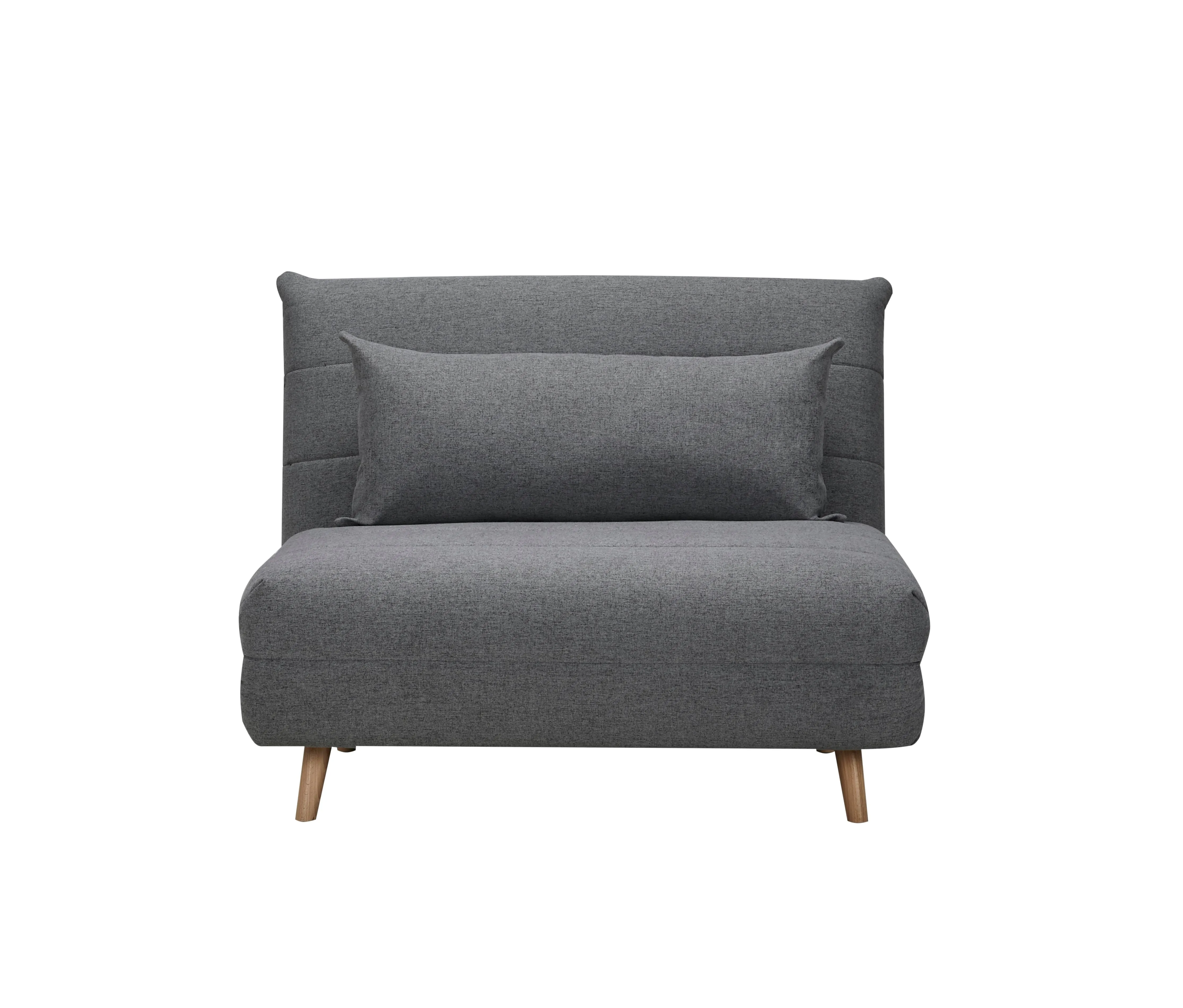 Kenny Fabric Sofa Bed - Dark Grey/Beige