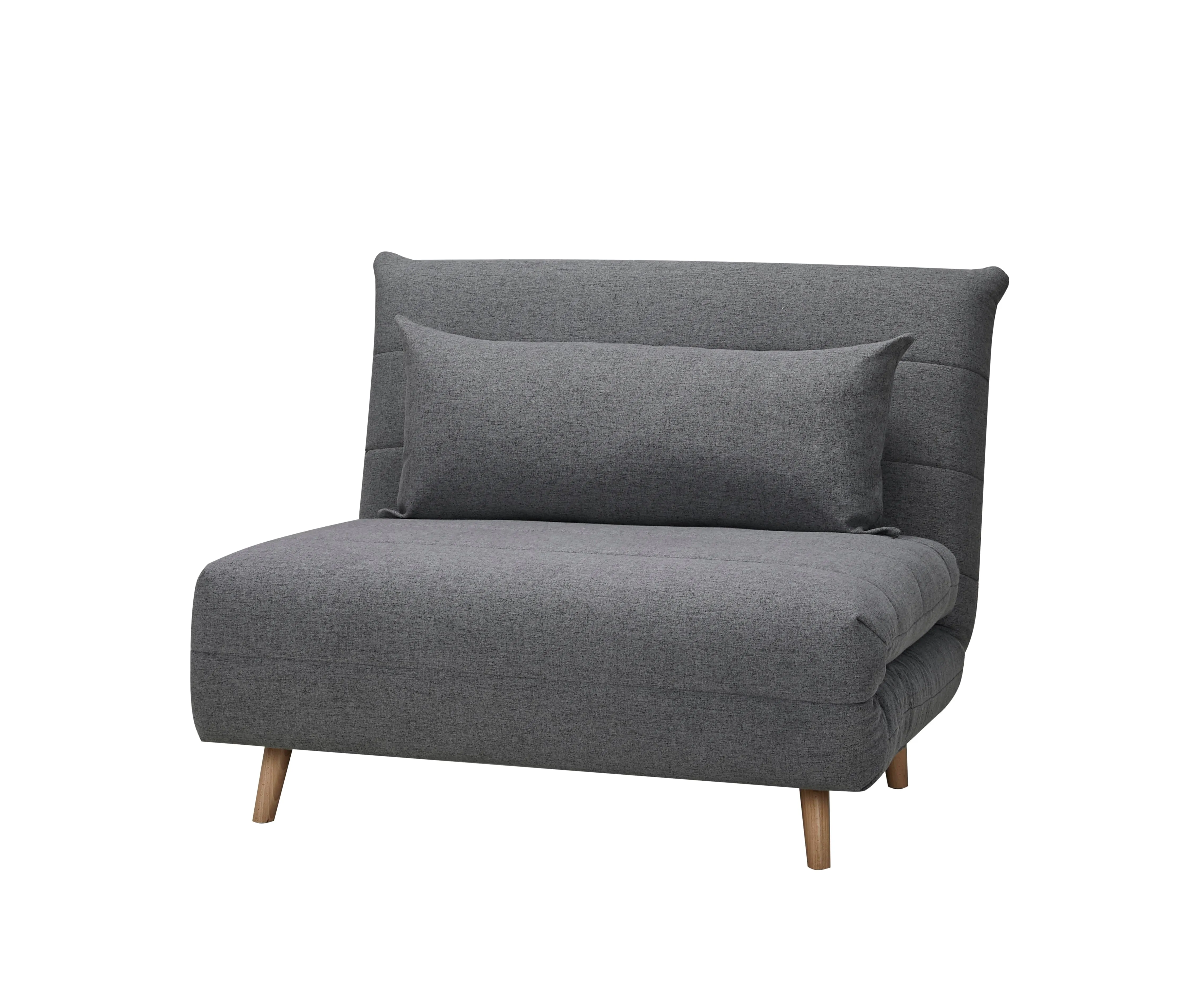 Kenny Fabric Sofa Bed - Dark Grey/Beige