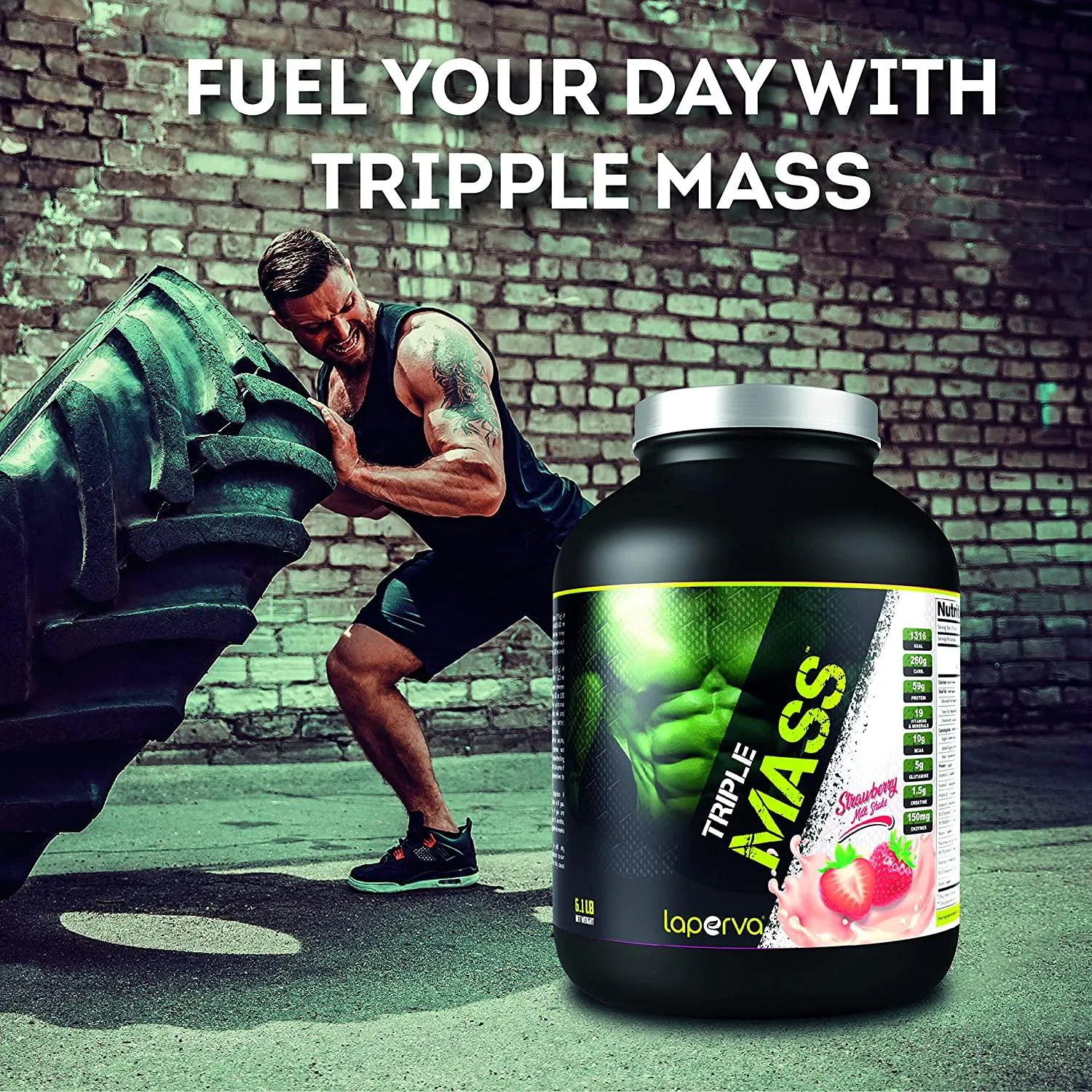 laperva Triple Mass Gainer Protein Powder