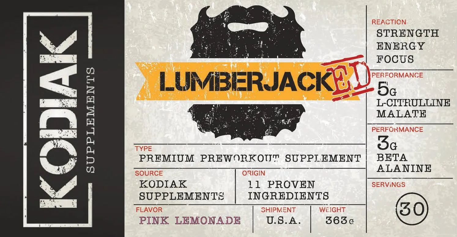 LUMBERJACKED Pre-Workout Supplement - 30 Servings - Better Pumps, Strength, Energy, and Focus - No Crash - Pink Lemonade