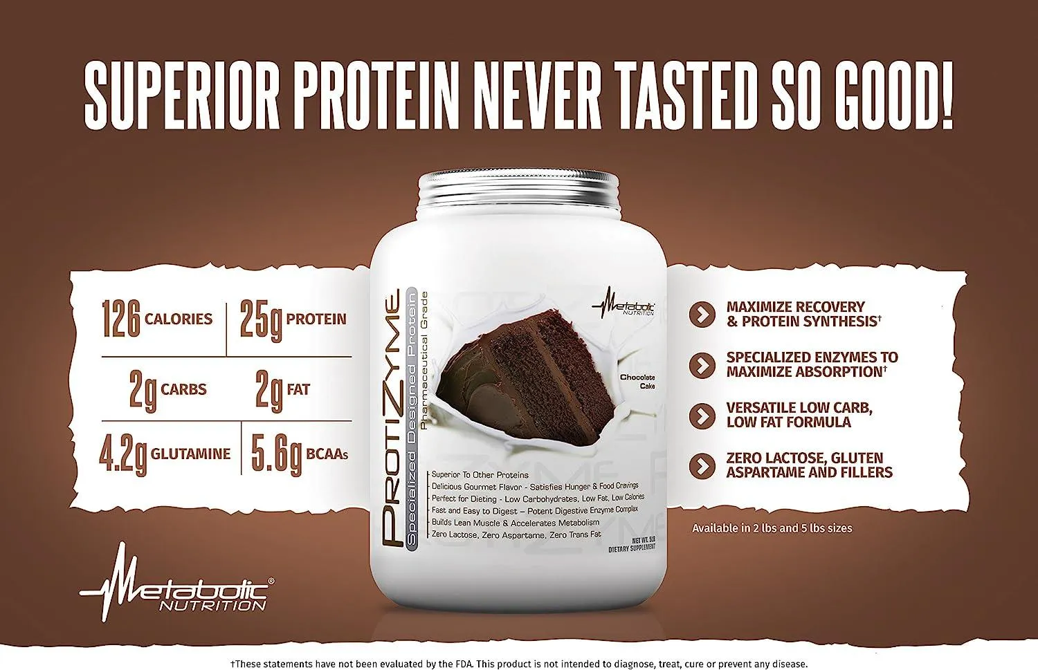 Metabolic Nutrition Protizyme 100% Whey Protein Powder