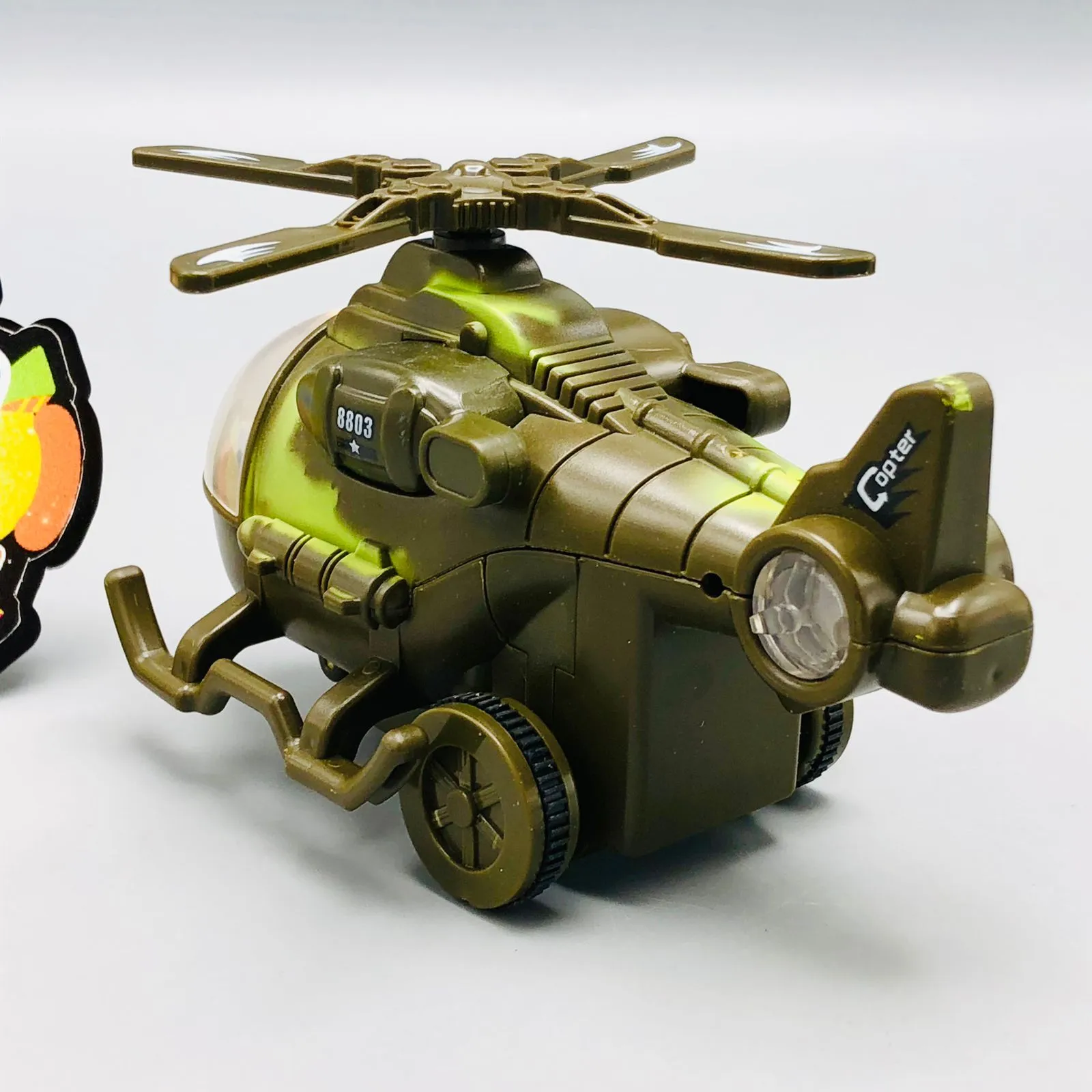 Mini Inertial Army Helicopter Toy - 1Pc