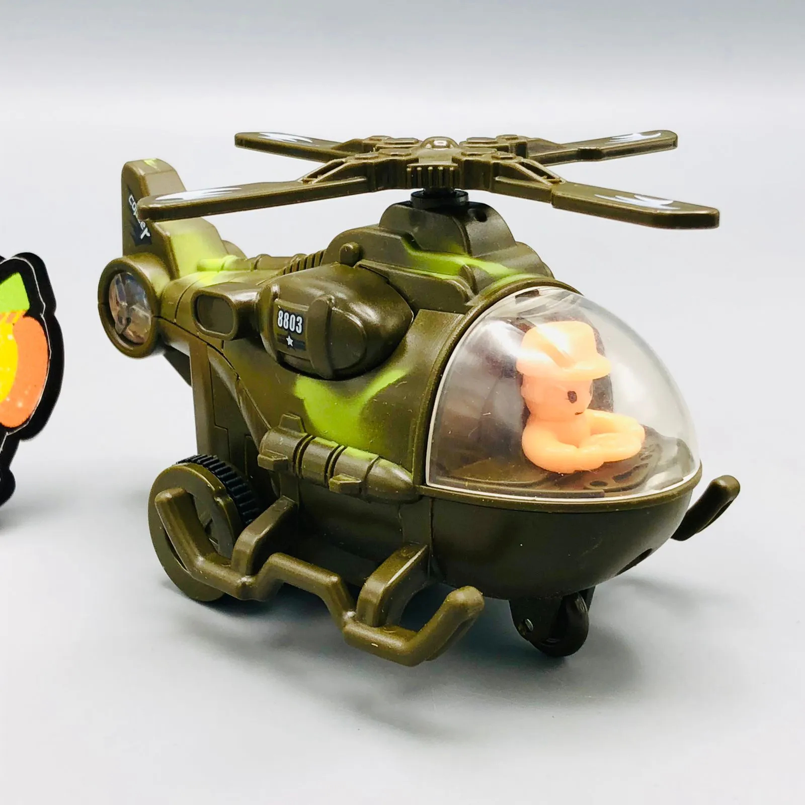 Mini Inertial Army Helicopter Toy - 1Pc