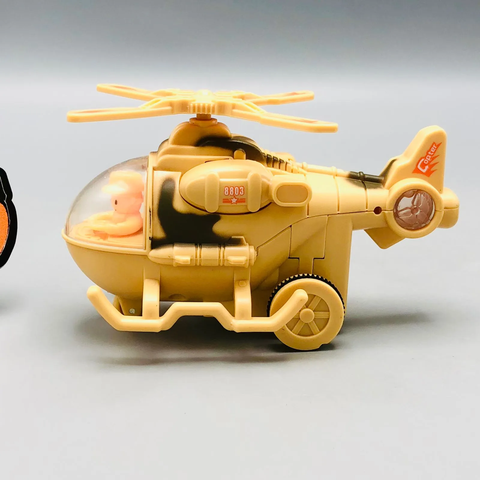 Mini Inertial Army Helicopter Toy - 1Pc